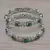 Rhodium plated green stone embellished cz bangles bd686