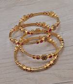 Gold Plated Brass American Diamond Studded Bangles