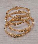 Gold plated cubic zirconia bangles bd689