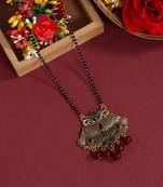 Maroon & green color mangalsutra