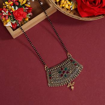 Maroon & green color mangalsutra 1