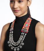Tribal Women SilverPlated Fabric Jewellery