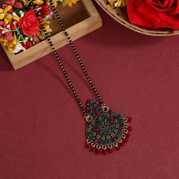 Maroon & green color mangalsutra 1