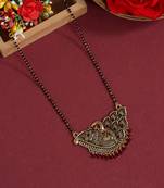 Maroon & green color mangalsutra