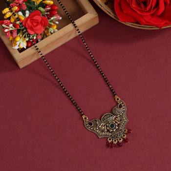 Maroon & green color mangalsutra 1