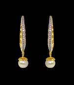 cz daily use earrings bali hook type