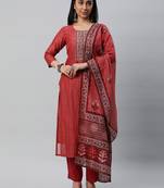 Unstitched manipuri printed suit with dabu digital print top and dupatta.