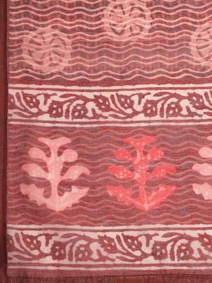 Unstitched manipuri printed suit with dabu digital print top and dupatta. 4