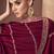 Designer Party Wear Silk Straight Suit in Deep Pink Hue