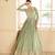 Pista green color viscose silk wedding wear anarkali suit