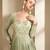 Pista green color viscose silk wedding wear anarkali suit