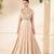 Light peach color georgette wedding wear anarkali suit