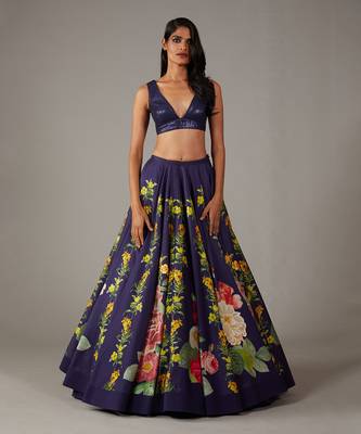 Indigo Lehenga Set 3