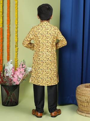 Tabard Cotton Full Sleeve Regular Fit Printed Kurta For Boys 2