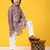 Pink jacquard silk kurta pajama set for boys ethnic wear with embellished design