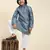 Blue jacquard silk kurta pajama set for boys ethnic wear with embellished design