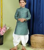 Tabard Cotton Full Sleeve Regular Fit Printed Kurta For Boys