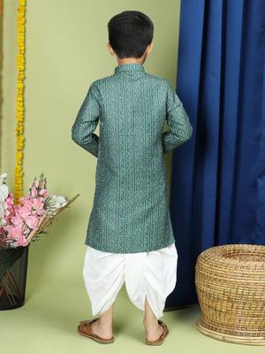 Tabard Cotton Full Sleeve Regular Fit Printed Kurta For Boys 2