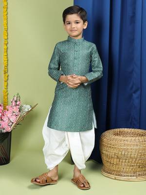 Tabard Cotton Full Sleeve Regular Fit Printed Kurta For Boys 4