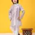 Pink jacquard silk kurta pajama set for boys ethnic wear