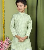 Tabard Cotton Full Sleeve Regular Fit Printed Kurta For Boys