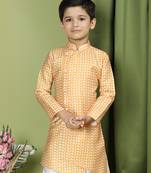 Tabard Cotton Full Sleeve Regular Fit Printed Kurta For Boys