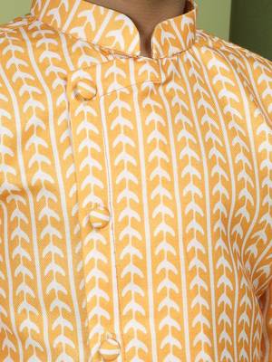 Tabard Cotton Full Sleeve Regular Fit Printed Kurta For Boys 5