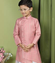 Tabard Cotton Full Sleeve Regular Fit Printed Kurta For Boys