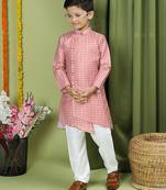 Tabard Cotton Full Sleeve Regular Fit Printed Kurta For Boys