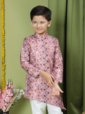 Tabard Cotton Full Sleeve Regular Fit Printed Kurta For Boys 2