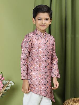 Tabard Cotton Full Sleeve Regular Fit Printed Kurta For Boys 1
