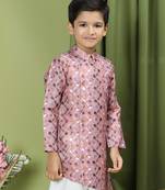 Tabard Cotton Full Sleeve Regular Fit Printed Kurta For Boys