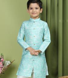 Tabard Cotton Full Sleeve Regular Fit Printed Kurta For Boys