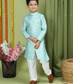 Tabard Cotton Full Sleeve Regular Fit Printed Kurta For Boys