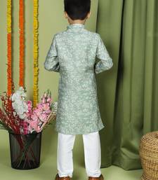Tabard Cotton Full Sleeve Regular Fit Printed Kurta For Boys