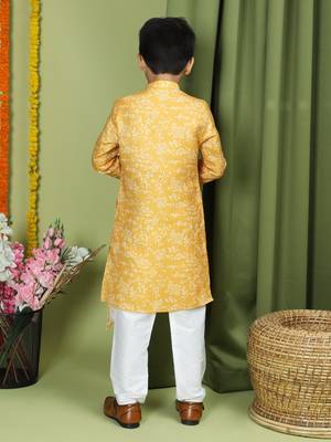 Tabard Cotton Full Sleeve Regular Fit Printed Kurta For Boys 2