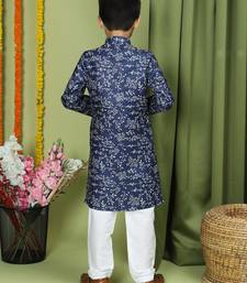 Tabard Cotton Full Sleeve Regular Fit Printed Kurta For Boys