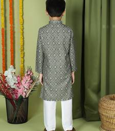 Tabard Cotton Full Sleeve Regular Fit Printed Kurta For Boys