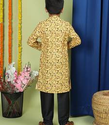 Tabard Cotton Full Sleeve Regular Fit Printed Kurta Set For Boys