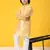 Yellow jacquard silk kurta pajama set for boys kids ethnic wear with embellished design