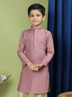 Tabard Cotton Full Sleeve Regular Fit Printed Kurta Set For Boys 1