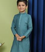 Tabard Cotton Full Sleeve Regular Fit Printed Kurta Set For Boys