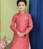 Tabard Cotton Full Sleeve Regular Fit Printed Kurta Set For Boys