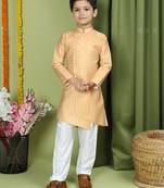 Tabard Cotton Full Sleeve Regular Fit Printed Kurta Set For Boys