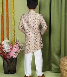 Tabard Cotton Full Sleeve Regular Fit Printed Kurta Set For Boys