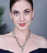 JN Handicraft Copper Plated Kundan Vintage Necklace For Women