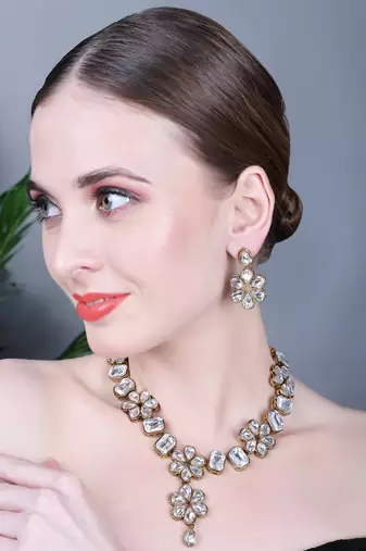 JN Handicraft Stylish Kundan & Alloy Womens Jewellery Sets