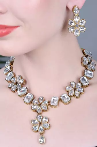 JN Handicraft Stylish Kundan & Alloy Womens Jewellery Sets