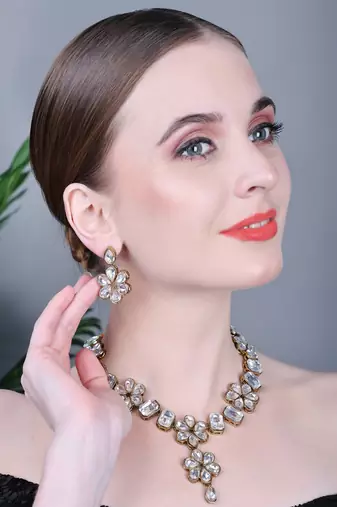 JN Handicraft Stylish Kundan & Alloy Womens Jewellery Sets