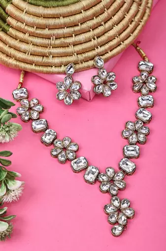 JN Handicraft Stylish Kundan & Alloy Womens Jewellery Sets